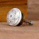 Grey Golden Floral Cabinet Knobs
